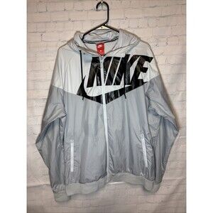 Nike Windrunner  Windbreaker Jacket Black Grey Nylon Soft Glanz Medium